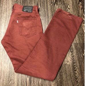 Men’s Levis Straigh leg 514 Jeans red 32x34